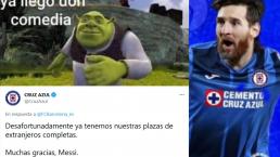 Leo Messi se va del Barcelona y Cruz Azul le informa que no lo fichará, ya hay memes