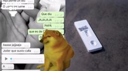 Papá confunde prueba de Covid con una de embarazo y la conversación se hace viral