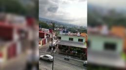 Video capta a hombre electrocutándose en Cuernavaca, subió a su azotea a meter manguera