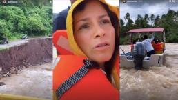 Alessandra Rosaldo muestra cómo escapó del huracán Nora, en su paso por Puerto Vallarta