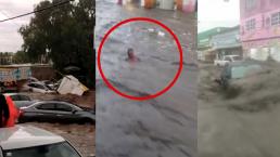 Inundaciones tras lluvias en Ecatepec dejan dos muertos y destrucción en 19 colonias 