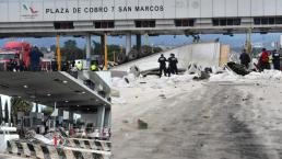 Tráiler se estampa contra caseta de San Marcos en la México - Puebla, hay muertos y heridos