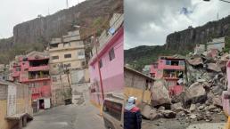 Antes y después del Cerro de Chiquihuite, derrumbe sepulta casas y hay desaparecidos