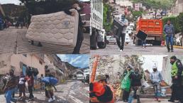 Vecinos del Cerro del Chiquihuite abandonan sus casas por miedo a otro derrumbe