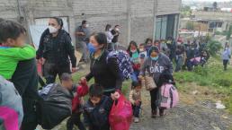 Rescatan a 42 indocumentados en La Paz del Edomex, la mayoría eran niños