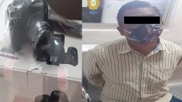 Detienen a hombre y 2 menores por intentar robar cámaras de 38 mil pesos, en CDMX