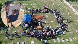 Nerea Godínez, prometida de Octavio Ocaña le da el último adiós en su entierro en Tabasco