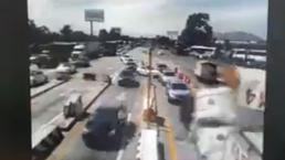 Video capta momento del accidente que dejó 19 muertos en caseta de la México-Puebla
