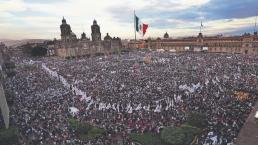 AMLO muestra su fuerza en mensaje desde el Zócalo de la CDMX, con 250 mil asistentes