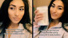 Mujer vende su leche materna a fisicoculturistas y se vuelve viral