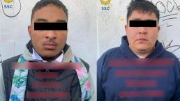 Por denuncia, caen 2 colombianos que extorsionaban comerciantes, en la Magdalena Contreras