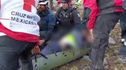 Más de 8 horas y 50 personas para rescatar a joven que terminó apuñalado en el Iztaccíhuatl
