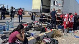 Rescatan de una caja de tráiler a 160 migrantes en Coahuila, fallece una embarazada