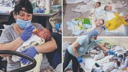 Enfermeras atrapadas por invasión rusa trabajan día y noche para cuidar a 21 bebés sustitutos