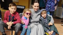 Angelina Jolie viaja a Ucrania y convive con niños refugiados de guerra
