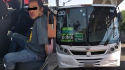 Atoran a ladrón que acababa de asaltar a pasajeros de un transporte público, en Tlalnepantla