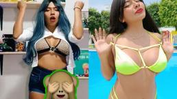 "Labios compartidos, labios divididos", mujer abre su short y hace tributo a Maná en TikTok