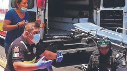 Ambulancia atropella a doñita que iba sobre el carril confinado del Mexibús, en Neza