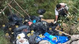 Dejan 100 cadáveres de perritos dentro de bolsas negras, en paraje de Naucalpan