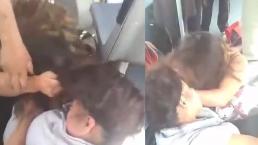Entre moquetazos y jalones de greña, mujeres protagonizan pelea en un autobús de la CDMX