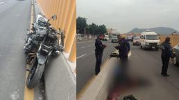 Motociclista vive su último jueves en la autopista México-Puebla, su casco se partió en 2