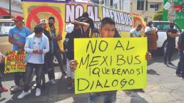 Locatarios se oponen a la aplicación de la Línea 3 del Mexibús, en Chimalhuacán