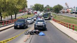 Motociclista invadió el carril del Mexibús y el resultado fue mortal, este martes en Ecatepec