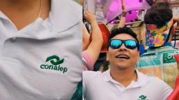 Exitoso estudiante de Conalep presume con orgullo su uniforme en Europa y se hace viral