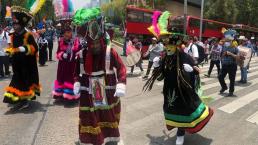 Con tradicionales y coloridos atuendos, así se festeja el Día de los Pueblos Indígenas, en CDMX