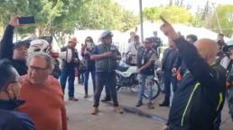 Motociclistas protestan contra doble emplacamiento y etiquetado de casco en Coacalco 