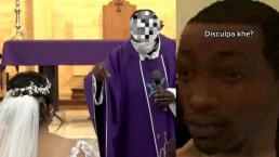 Novia denuncia actitud machista de sacerdote en plena boda, video es viral en TikTok