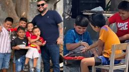 Niños se viralizan en TikTok por jugar a la carnita asada y comediante se mocha con regalo