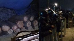 Durante un operativo en Milpa Alta, Profepa asegura madera ilegal y desmantela maquinaria