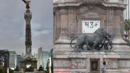 Vuelven a vandalizar el Ángel de la Independencia, tras 2 millones y 2 años de restauración