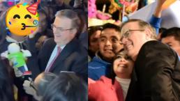 Fans de Marcelo Ebrard lo sorprenden con serenata y Dr Simi, por su cumpleaños