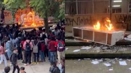 Provocan quemazón dentro de las instalaciones del CCH Sur, por abuso sexual a una alumna
