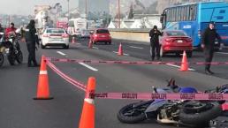 Biker muere entre las llantas de un tráiler cuando apenas iniciaba su miércoles, en la México - Pachuca