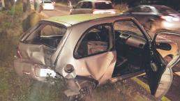 Automovilista sufre aterrador final tras chocar contra carro fantasma, en Texcoco
