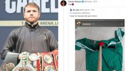 Nuestro amado Canelo Álvarez sigue enchilado con Messi y se cree foto del argentino trapeando