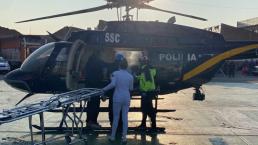 Con helicóptero, trasladan de urgencia a hombre que sufría un infarto en la CDMX