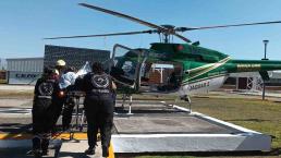 'Jaguar' lleva volando al hospital a niño quemado en Nezahualcóyotl