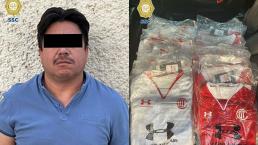 En la GAM detienen a “El Gato” y le encuentran playeras del Toluca