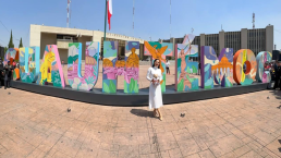 ¡Y se marchó! Sandra Cuevas inauguró las letras monumentales “Cuauhtémoc”