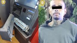 Atoran a sujeto que se quería robar dinero de un cajero automático, en  Azcapotzalco