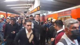 ¡Maldita primavera en el Metro CDMX! Línea 7 se detiene y corto circuito espanta en Hidalgo