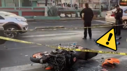 En la Miguel Hidalgo muere motociclista aplastado por camión de materiales
