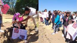 Vecinos protestan por la muerte de Emily Camila, asesinada por su madre en Chalco, Edomex