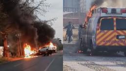 Terror en Guanajuato, queman ambulancias y asesinan a paramédicos