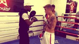 Floyd Mayweather Jr. y Justin Bieber (Foto: Twitter)