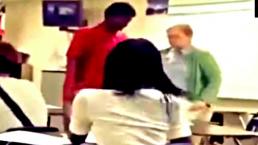 Estudiante ataca a su maestra en el salón de clases | VIDEO
